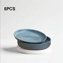 5/10pcs 5.9 Inch (Approx. 15cm) Appetizer Plates, Lightweight PP Dishware, Durable Reusable Plastic Plates/Trays For Salad, Dessert, Cake, Suitable For Graduation/Birthday/Singles Party, Wedding, Outdoor Picnic, Kitchen, Dorm, Microwave And Dishwasher Friendly,School Supplies - Multicolor - View 13