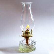 Oil Lamp Chimney Hurricane Lamp Glass Replacement Clear 3 Inch Base For Kerosene Lamp Shade Wave Style 1P - Clear - View 4