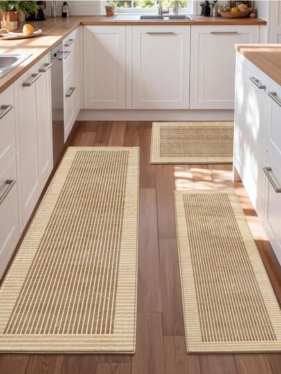 سجادة مطبخ عتيقة قطعة واحدة، مانعة للانزلاق في القاع، سجادة أرضية مريحة، سجادة ممر مدخل، سجادة مطبخ، قابلة للغسل في الغسالة، سهلة التنظيف، ديكور المنزل