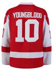 Atonmore Men's 10 Red Ice Hockey Jersey Embroidered Stitched Sportswear Casual Training Long Sleeved Pullover - Red - View 2