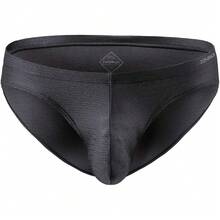 Mens Silk Underwear Briefs Pack Bulge Enhancing Pouch Stretch Bikini Underwear Straight Men L XL 2XL 3XLChristmas IVEB - 黑色 - 查看 7