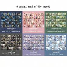 100 Stücke pro Buch Mini Scrapbooking Papier, Lost Ruins Serie, Vintage-traumhafter romatischer Galaxie-Hintergrund Material für Dekoration vom Notizbuch, Bilderrahmen, Handyhülle, Abfall-Journal, Sammelalbum DIY