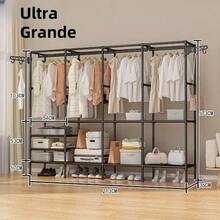 Double/Triple/Quadruple Clothes Rack Open Concept Clothes Organizer Modern Wardrobe - Nhiều màu - Xem 1