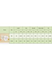Mono de manga corta con cuello redondo y estampado de letras de Acción de Gracias para bebés y niñas - Blanco - Ver 9
