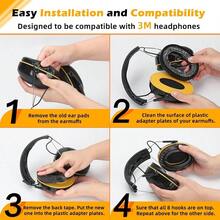 NEWGel Ear Pads For 3M WorkTunes Connect Hearing Protector High Density Noise Reduction Replacement Gel Cups For Peltor Sport Tactical 300 5007.3 - For3m - View 6