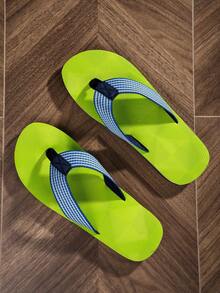 男士棕色人字拖凉鞋，夏季户外防滑2025新款休闲布带沙滩拖鞋，尺码偏小 - 彩色 - 查看 7