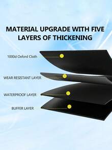 SOUGAYILANG 1pc Fishing Bag 44CM Large Capacity Fishing Tackle Rod Bag Material Upgrade With Five Layers Of Thickening Storage Bag - Black - View 4