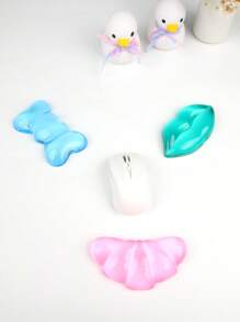 Mouse Wrist Rest, Gel Transparent Mouse Wrist Support Pad, Lovely Ergonomic Mouse Wrist Pad, Soft Transparent Wrist Pain Relief Office Home Desk Computer Mouse