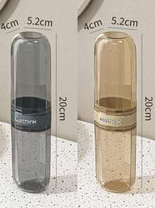 3/2/1pc Travel Wash Cup, Portable Toothbrush Tooth Cup, Travel Toothbrush Storage Kit For Home And Outdoor Use,Tooth Set Storage Box Travel Supplies Mouth Wash Cup, Artifact Toothbrush Kit With Travel Size Mouthwash Cup, And Transparent Storage Box Travel Necessity DIY Stickers,Suitable For Student Dormitory, Business Trip, Hotel Or Outdoor Travel. Travel Essentials Travel Accessories Vacation Summer Holiday Back To School