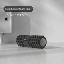 33厘米泡沫轴，新月形瑜伽普拉提按摩滚轴，双区家用，腿部肌肉放松器，EVA泡沫轴和手持按摩球 - 肌肉放松瑜伽套装 - 彩色 - 查看 16