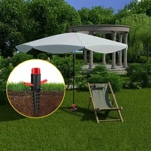 1 szt. Kotwica/uchwyt wiatrowy do parasola plażowego, konstrukcja 360° zapobiegająca obrotowi, pasuje do 90% parasoli, nadaje się do biwakowania na plaży i na zewnątrz, przenośny i łatwy w montażu, stabilny i odporny na wiatr