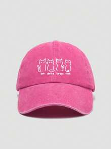 1 件男女通用复古做旧印花棒球帽，遮阳帽爸爸帽，适合日常佩戴、徒步旅行、钓鱼、服装搭配