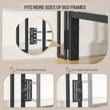 Headboard With 3-Tier Storage Shelves, Velvet Upholstered Head Board With 2 Outlets, USB Ports & LED Light, Soft Backrest For Full Size Bed, Rustic Brown And Black