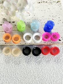 9mm Thin Flared Silicone Ear Gauges, Punk Style Ear Piercing Jewelry, Minimalist Fashion Ear Plugs