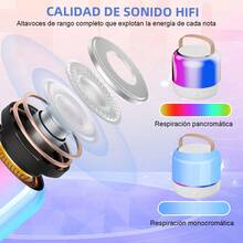 Mini Nuevo Karaoke portátil, KTV doméstico con Efecto de Cambio de Voz y luz LED, con 2 micrófonos inalámbricos, Altavoz Bluetooth 5.3, Adecuado para Viajes al Aire Libre, regalo de cumpleaños, KTV en casa, al aire libre, viajes,De vuelta al cole - Blanco - Ver 4