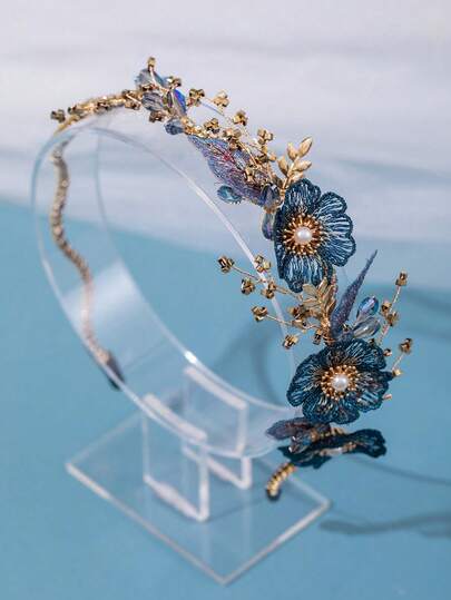 1pc Romantic Butterfly Leaf Hair Hoop, Mori Style Princess Headdress, Party/Festival/Birthday Gift For Women,Wedding Hair Accessories