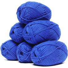 6 Rollen weiche Milchbaumwoll Garn Skeins je 25 Gramm Milchgarn zum Häkeln & Stricken, einfarbige Strickgarne zum Weben von Garn, gehäkeltes Garn Bastelmaterial für DIY Handwerke, Spinnen