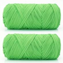 1/2 件优质 T 恤纱线，400 克（200 克 * 2），2 包优质高弹力编织碎布纱线，高弹力绳纱，纱线，钩针纱线，优质高弹力编织碎布纱线，适用于手工编织袋、篮子、地毯、鞋子、家居装饰和 DIY 工艺品，有多种颜色可供选择。 - 彩色 - 查看 50