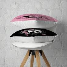 MEMNUN 4 vỏ gối polyester in họa tiết Halloween màu hồng và chữ [Không có ruột gối], 17,7*17,7in (45*45cm)/19,69*19,69in (50*50cm)/15,75*15,75in (40*40cm), [In một mặt] Vỏ gối trang trí Halloween cho ghế sofa, giường, phòng khách, phòng ngủ, ô tô, văn phòng, khách sạn, mọi mùa, quà tặng hoàn hảo cho gia đình và bạn bè - Nhiều màu - Xem 5