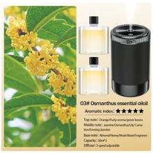 Máquina de aromaterapia con conexión USB para montaje en vehículo, difusor de aceites esenciales de escritorio, máquina de aromaterapia para rociar habitaciones de hotel, desodorización de baños y difusor de aire para salas de estar y dormitorios con modo silencioso. Disponible con 5 tipos de aceites esenciales. Ambientador de coche con batería recargable por USB, adecuado para el hogar, el coche, espacios pequeños, nuevos accesorios para coche, decoración exterior y decoración del jardín.