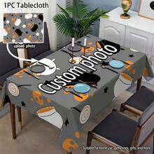 Eine personalisierte Foto Grill Bar Tischdecke - Individuelle Foto, Polyester rechteckige Tischdecke, geeignet für Partys, Geburtstage, Hochzeiten, Jahrestage und Veranstaltungen