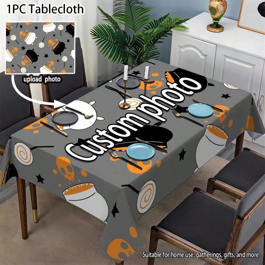Eine personalisierte Foto Grill Bar Tischdecke - Individuelle Foto, Polyester rechteckige Tischdecke, geeignet für Partys, Geburtstage, Hochzeiten, Jahrestage und Veranstaltungen