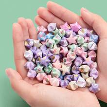 540 张印花星星折纸，兔子、心形、三叶草、星座、星星、创意幸运星礼物装饰工艺品，适用于学校用品，返校 - 印花星星紙 - 查看 11