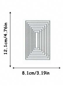 Set Of 1pc Rectangular Metal Cutting Dies For DIY Scrapbooking, Greeting Card Creation, And Paper Crafts.