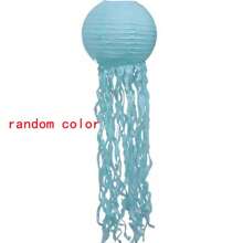 3pcs/6pcs-Blue Hanging Jellyfish Paper Lantern, Gradient Colorful Paper Lantern Hanging Lantern For Mermaid Theme Party Under The Sea Ocean Birthday Decoration
