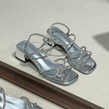 Women Heeled Sandals - 米色 - 查看 3