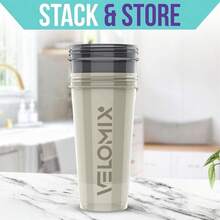 2-Pack 28oz/830ml Premium Shaker Bottles With 4 Stainless Steel Balls - Leakproof  Mixer Cups For Protein, Smoothies & Meal Replacement - Gym, Office, Travel & Home Use - Blue & Clear Combo With Measurement Marks - 灰色/白色 - 查看 6