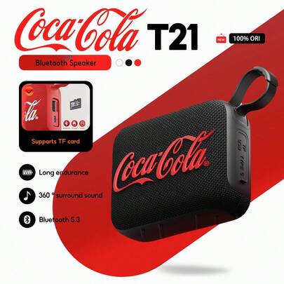 Coca Cola T21 户外蓝牙音箱 | 小巧便携，360度环绕声