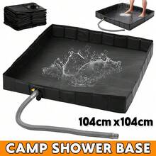 Foldable Shower Pan Bath Base Keep Feet Clean For RV Tent Awning Camping Beach - Black - View 4