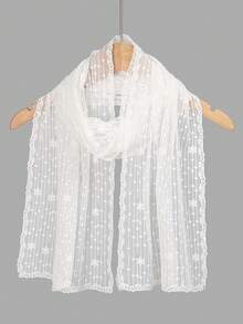1 chiếc khăn choàng lưới nhẹ dành cho nữ, khăn choàng ren thêu đa năng. - Nhiều màu - Xem 3