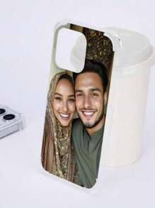 Customized TPU Transparent Anti-Drop Phone Case, Silicone Phone Cover Compatible With Apple/Galaxy/Realme/Honor/Redmi/OPPO Phones, Personalized With Text And Images For Father's Day, Labor Day, Valentine's Day, Birthday, Couples, Pets, Flowers, Butterflies - Clear - View 8