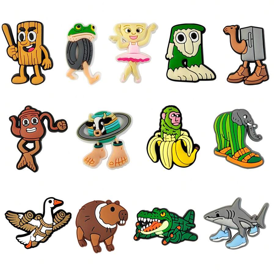 13 pezzi/ Char Serie di trecce italiane in plastica - Accessori decorativi per zoccoli, gocciolamenti, sandali - Perfetti per feste di compleanno, feste, San Valentino