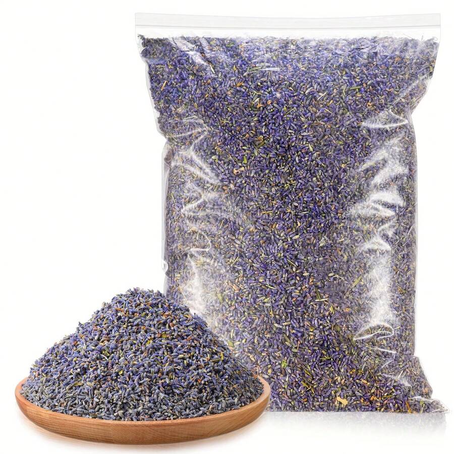 10/360g Natural Dried Lavender Flowers, Suitable For DIY Soap Making, Scented Candle Making, Handmade Sachet, Air Freshener, Wardrobe & Bedroom Decor, Freshens Air - Blue - View 1