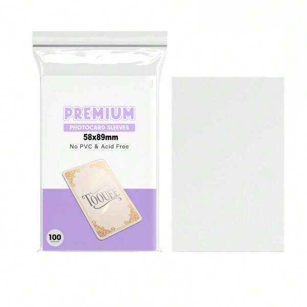 TOOUEE 100 Pcs Kpop Photocard Sleeves 58*89mm Clear Photo Card Sleeves PVC Free & Acid Free Photocards Holder For Kpop Albums Photo Cards Ultra Clear And 200 Microns Thick Sleeves Idol Photo Cards Protector Trading Cards Shield Cover Ideal For Photo Card Collector,Kpop Lovers, Album Photo Card Enthusiasts