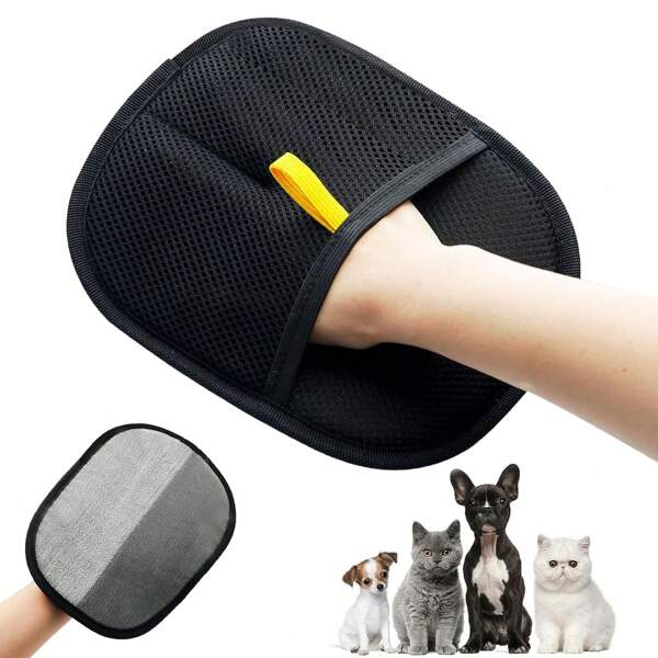 Static Pet Hair Removal Gloves Brush, Reusable Electrostatic Cat Dog Pet Hair Remover Grooming Glove Brush Tool