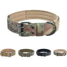 1pc Adjustable Nylon Tactical Dog Collar, 4 Color Outdoor Tactical Dog Collar For Training, Pet Dog Neck Collar With Tether, Training Tactical Dog Rope For Military Dogs, Suitable For Medium And Large Dogs, Suitable For Dog Walking, Daily Use, And Combat Training