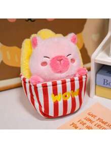 1 件爆米花、炸薯条、水豚毛绒玩具、圣诞节毛绒动物礼物、生日派对、毕业水豚玩偶、蛋糕甜点 - 彩色 - 查看 10