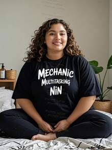 Camisetas de mujer 100% algodón para mujer, regalos para el día de la madre para S-2XL, regalos de cumpleaños para mujer, también conocidas como camisetas MULTITASKING.Camiseta de mecánico Camiseta de mecánico diésel - Negro - Ver 2