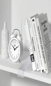 6 PCS Shelf Dividers For Closet Organization Acrylic Clear Closet Shelf Divider For Wooden Shelving Suitable For Wooden Or Vertical Shelves Or Bedroom, Kitchen And Office