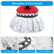 3-Pack Microfiber Spin Mop Replacement Heads - Universal Fit For Most Spin Mops, Super Absorbent & Quick-Dry Refills With Easy Wringing System, Machine Washable For Floors/Tiles/Hardwood (White) - 白色-3件 - 查看 3