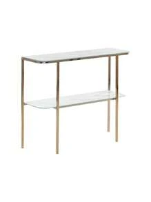 Beliani CALVERT 控制台桌，安全玻璃，金色