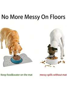 简约纯色硅胶宠物碗垫，家用