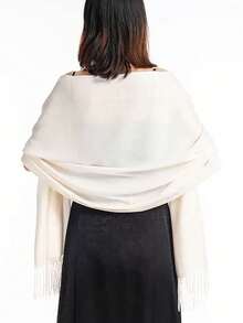 1 buc șaluri și wrap-uri Pashmina pentru femei, culoare solidă, pentru rochie de seară, costum de baie, acoperire pentru plajă, rochie de baie lungă, eșarfă, nuntă, mireasă, domnișoară de onoare, cadouri - eșarfă de cașmir - Vizualizare 15