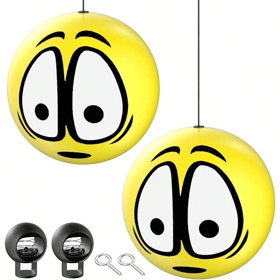 Garage Tennis Ball Parking Aid Kit - Pack Of 2, Car Accessories Parking Guide System, Stop Indicator For Garage Parking Assist, Car Stopper For Easy Vehicle Alignment - eyes*2 - 查看 1