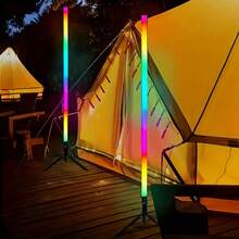 USB Powered Smart LED Corner Floor Lamp, RGB Atmosphere Light, Multi-Color Upright Lamp For Dance Hall, Game Room, Home Party, Holiday Decoration, Living Room & Bedroom Decor, Gaming Atmosphere - Multicolor - View 6