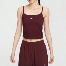 Nike 女款 AS W NK ONE DF TANK CPSL SPD 图案印花无袖运动背心 IH8606-652 - 紅色 - 查看 1